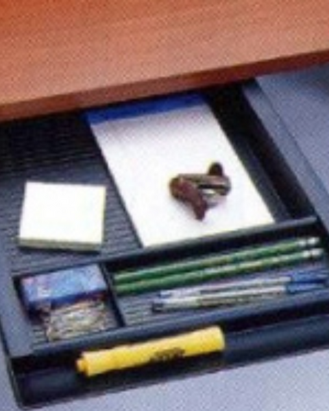 Cajón de almacenamiento estrecho para debajo de las alas del escritorio