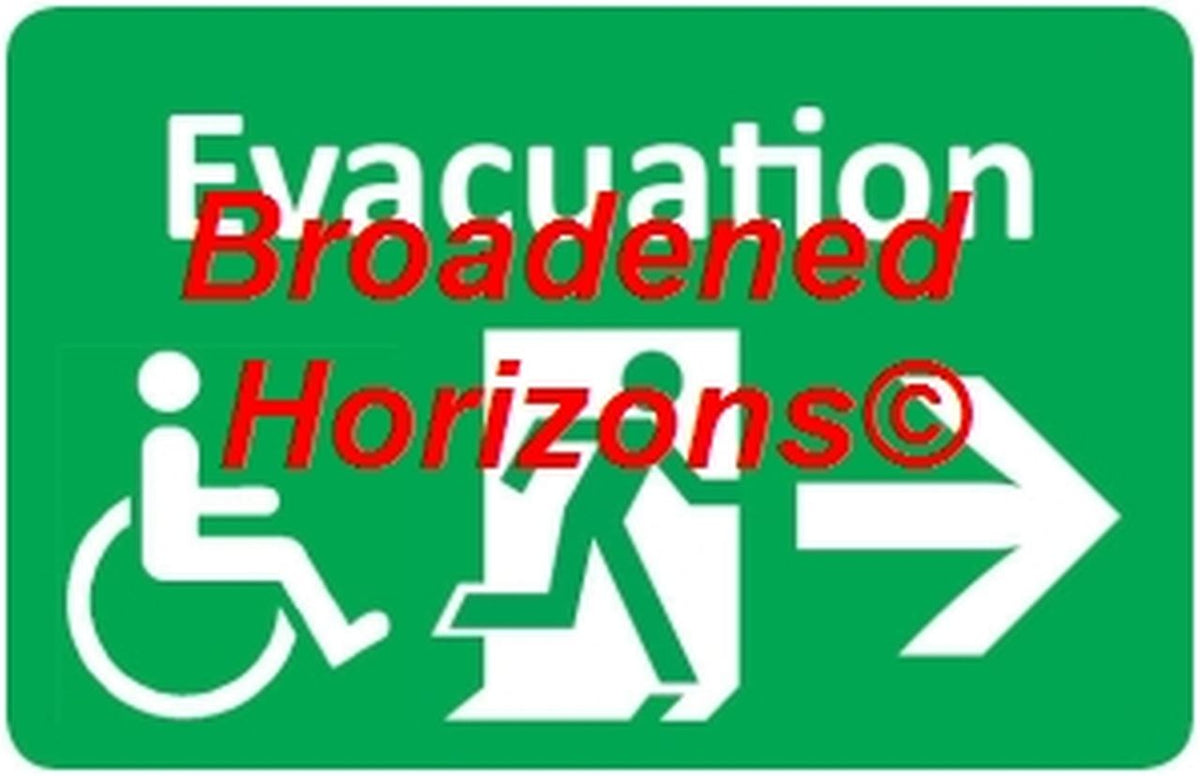 Інвалідистричні евакуаційні маршрутні знаки стіни 7x10in