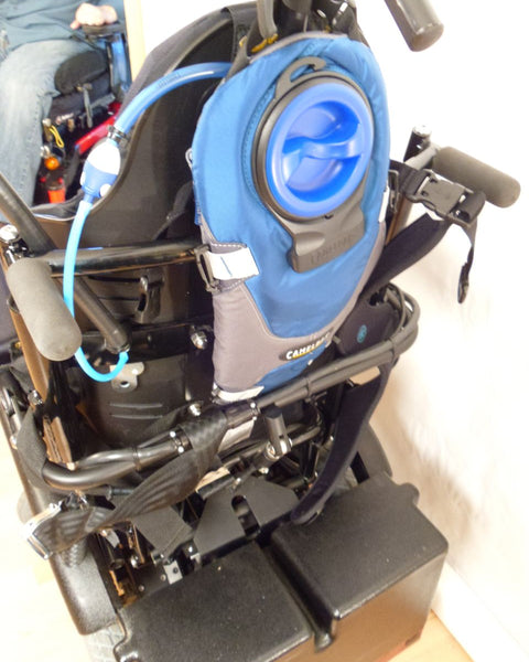Sip / Puff / Bite plus H2O Hydration on Wheelchair Backrest Mount - Broadened Horizons Direct