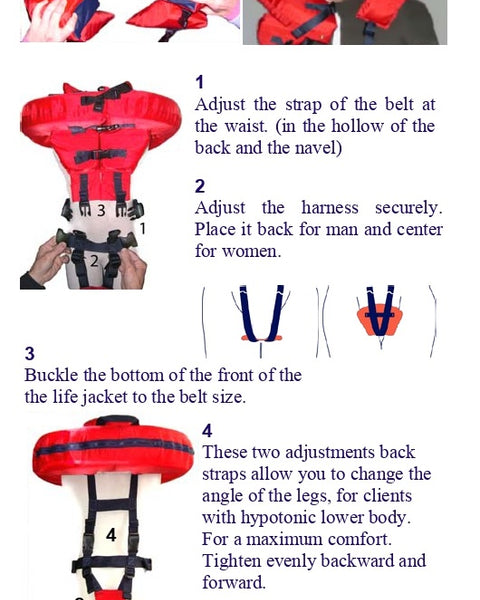 Colete salva-vidas vertical adaptável para deficientes (frete grátis)