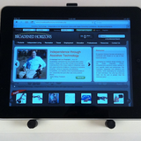 Black Adjustable Tablet Tray for 7-11 inch iPad, Android, & Windows Surface - Broadened Horizons Direct