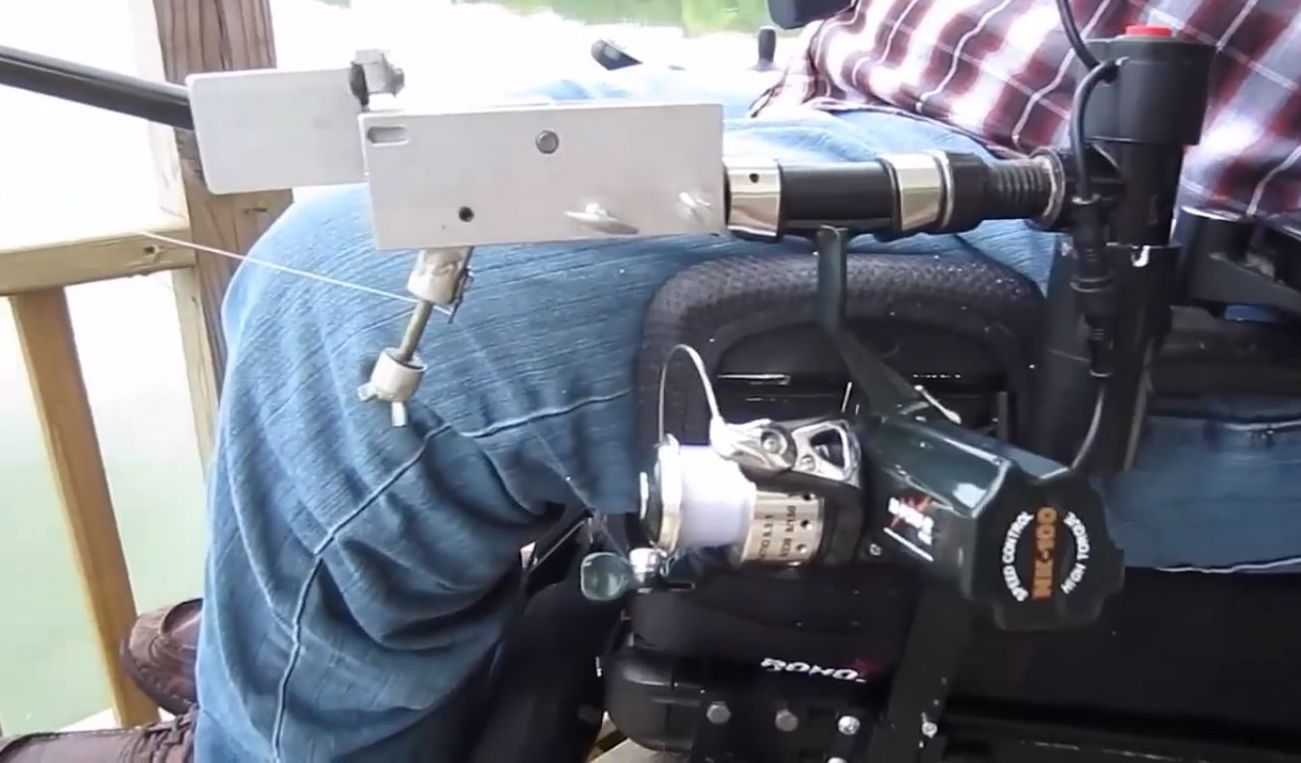 ez cast fishing pole LAST and ONLY Ez-Cast Wheelchair Armrest Cast-Assist Fishing Rod Holde – Inclusive Inc