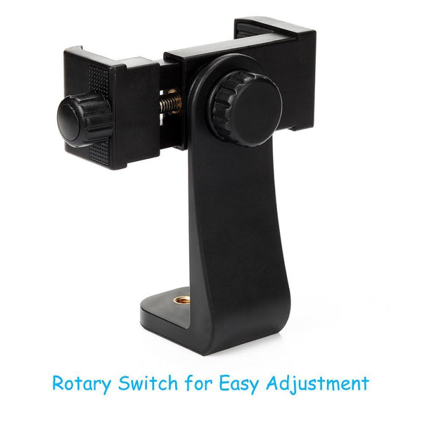 Smartphone 360° Clamp-Style Holder for iPhones and Androids from 2.25  to 4 inches on 3rd Arm or Robo Arm Mounts
