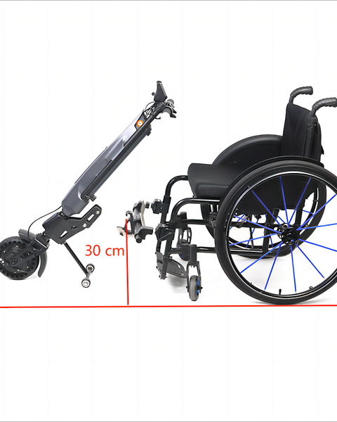 Borde à main électrique compacte pour les fauteuils roulants manuels