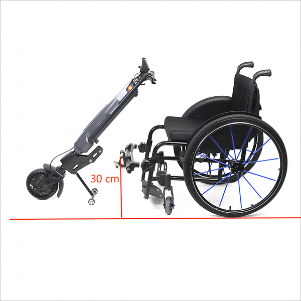 Borde à main électrique compacte pour les fauteuils roulants manuels