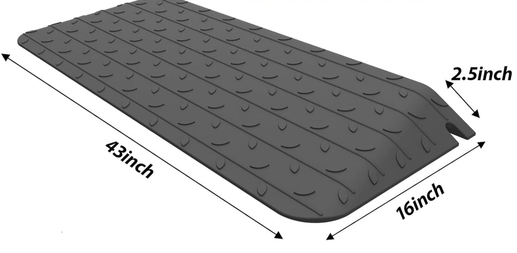 2.5 inch high Rubber threshold ramp