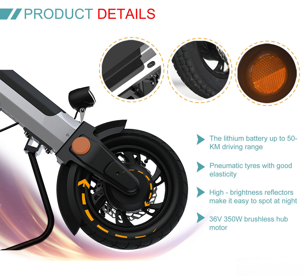 Commuter 36v 12" Electric Handbike Handcycle for Manual Wheelchairs - Inclusive Inc