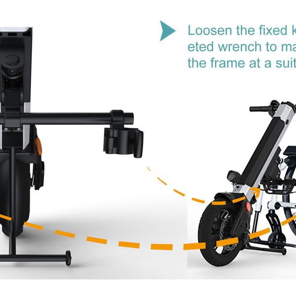 Catamié de handbike eléctrico para sillas de ruedas manuales