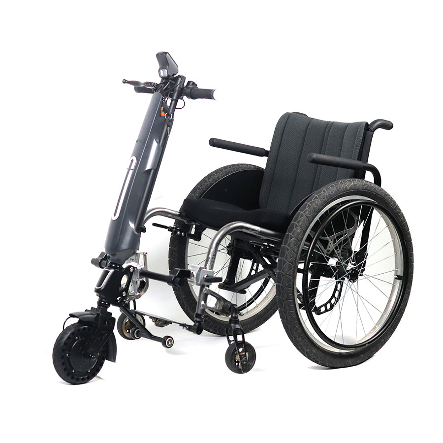 Puxa de mão elétrica compacta para cadeiras de rodas manuais