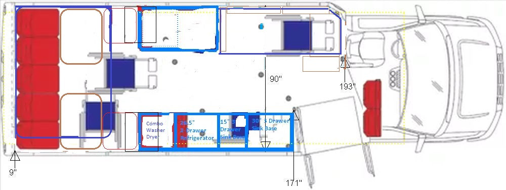 Votre RV de classe C accessible en fauteuil roulant personnalisé avec climatisation solaire