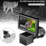 Infrared night vision device displaying a rabbit and wolf with screen size 4.3 inches.