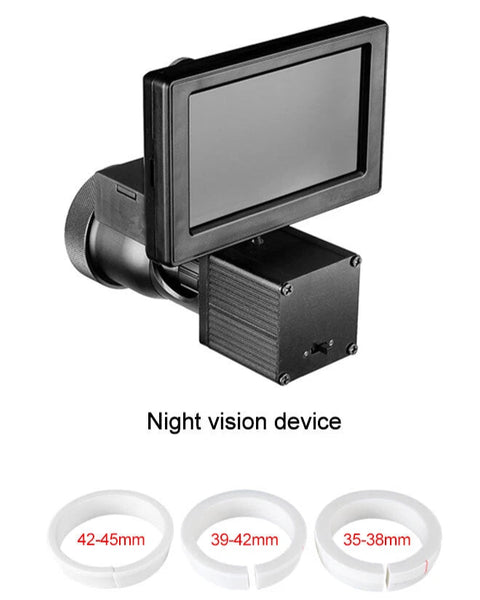 adapters for different diameter scopes from 35mm to 45mm included