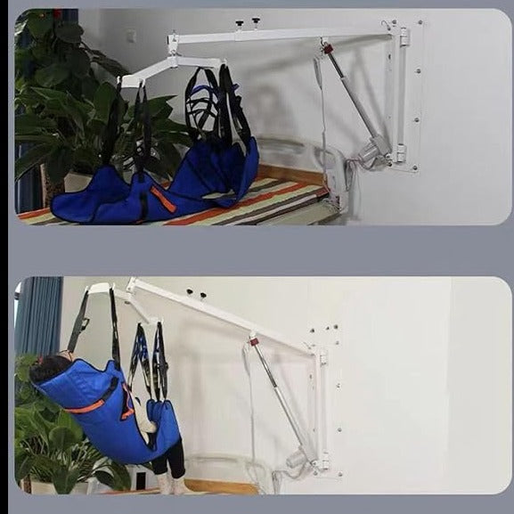 Levantamiento eléctrico de pacientes eléctricos montados en la pared, silla de ruedas de elevación del paciente, carga de 330 lb, productos de asistencia para ancianos con dispersión (b)