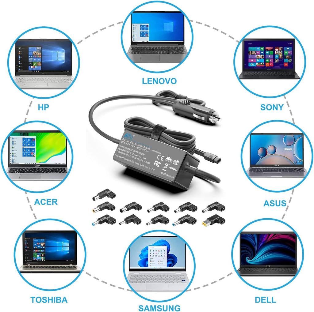 Power2Go v2 Charge any Laptop, Tablet, Tobii, or Augmentative Communication Device from Wheelchair 3-pin Socket or Batteries - 19v 5.2a 100w - Inclusive Inc