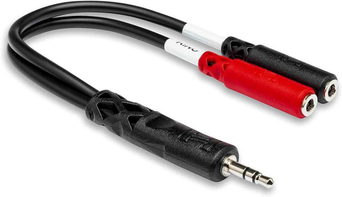 Y 스플리터 6 "어댑터 와이어 -1M2F- 1.5mm TRS 스테레오 수컷 플러그 2 개 3.5mm TSF 모노 여성 잭