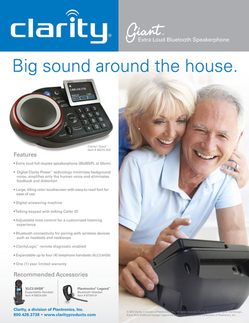 Clarity Giant Bluetooth Extra Loud Lautsprecher 58270.200