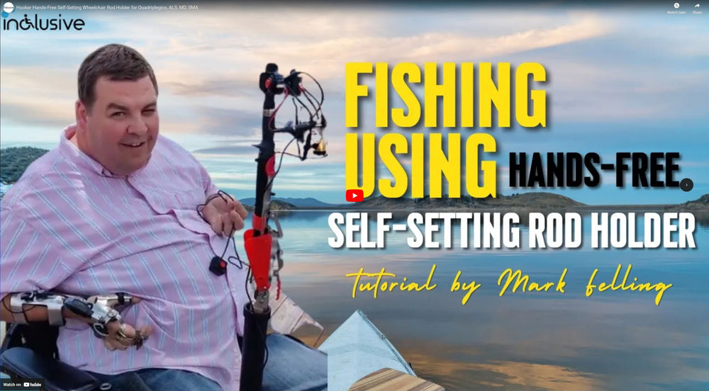 Rullstol fiskesposthållare-Hooker handfree självinställning eller praktisk