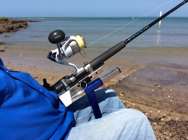 Hands-on Adjustable, Hinged Fish Fighting Rod Holder for