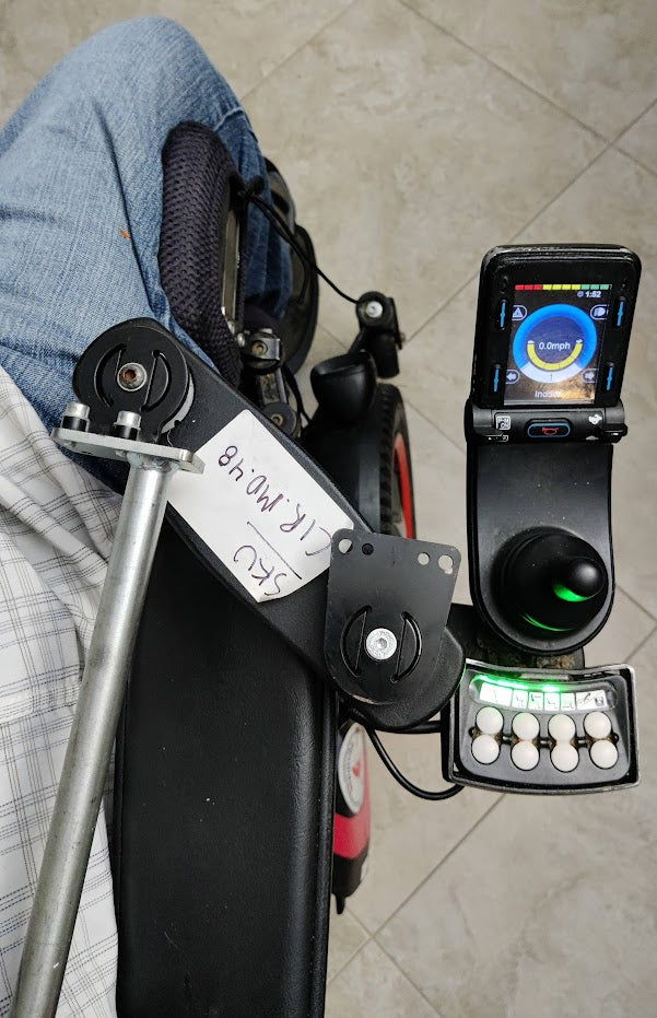 Permobil Retractable Joystick Mount - Permobil Slimline Retractable Joystick Mount - Swing Away Joystick Controller Mounting Arm - left or right for Power Wheelchair