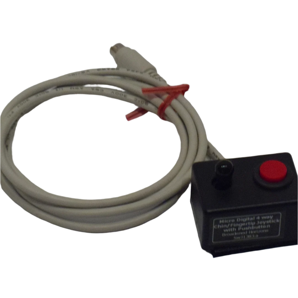 Micro Digital 4 way Chin/Fingertip Joystick with Pushbutton  (1 circular 6-pin plug) for Housemate, motorized camera head