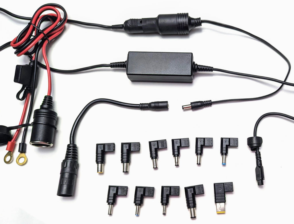 Power2Go v2 Charge any Laptop, Tablet, Tobii, or Augmentative Communication Device from Wheelchair 3-pin Socket or Batteries - 19v 5.2a 100w - Inclusive Inc