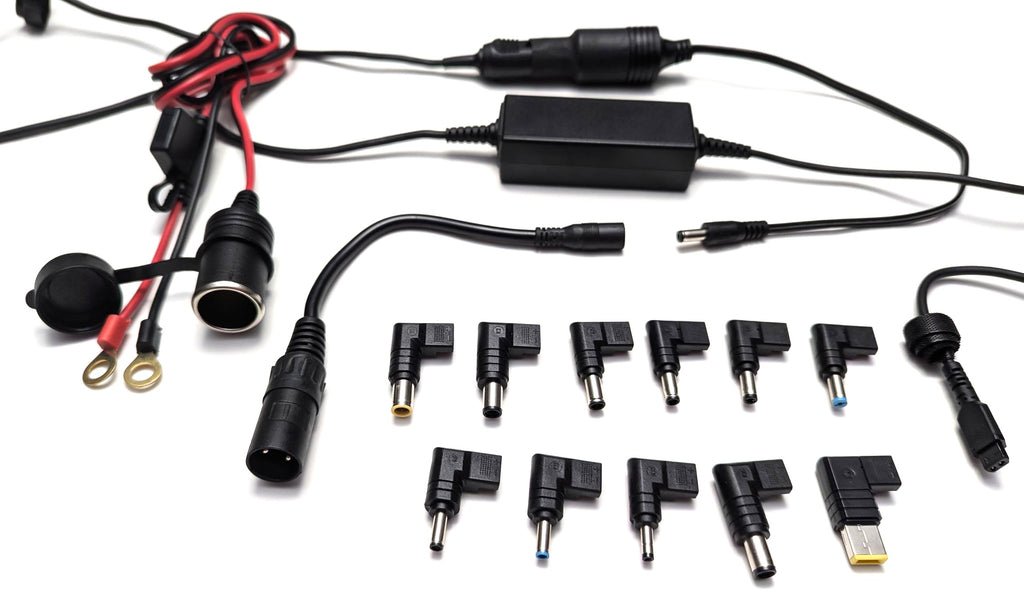 Power2Go v2 Charge any Laptop, Tablet, Tobii, or Augmentative Communication Device from Wheelchair 3-pin Socket or Batteries - 19v 5.2a 100w - Inclusive Inc