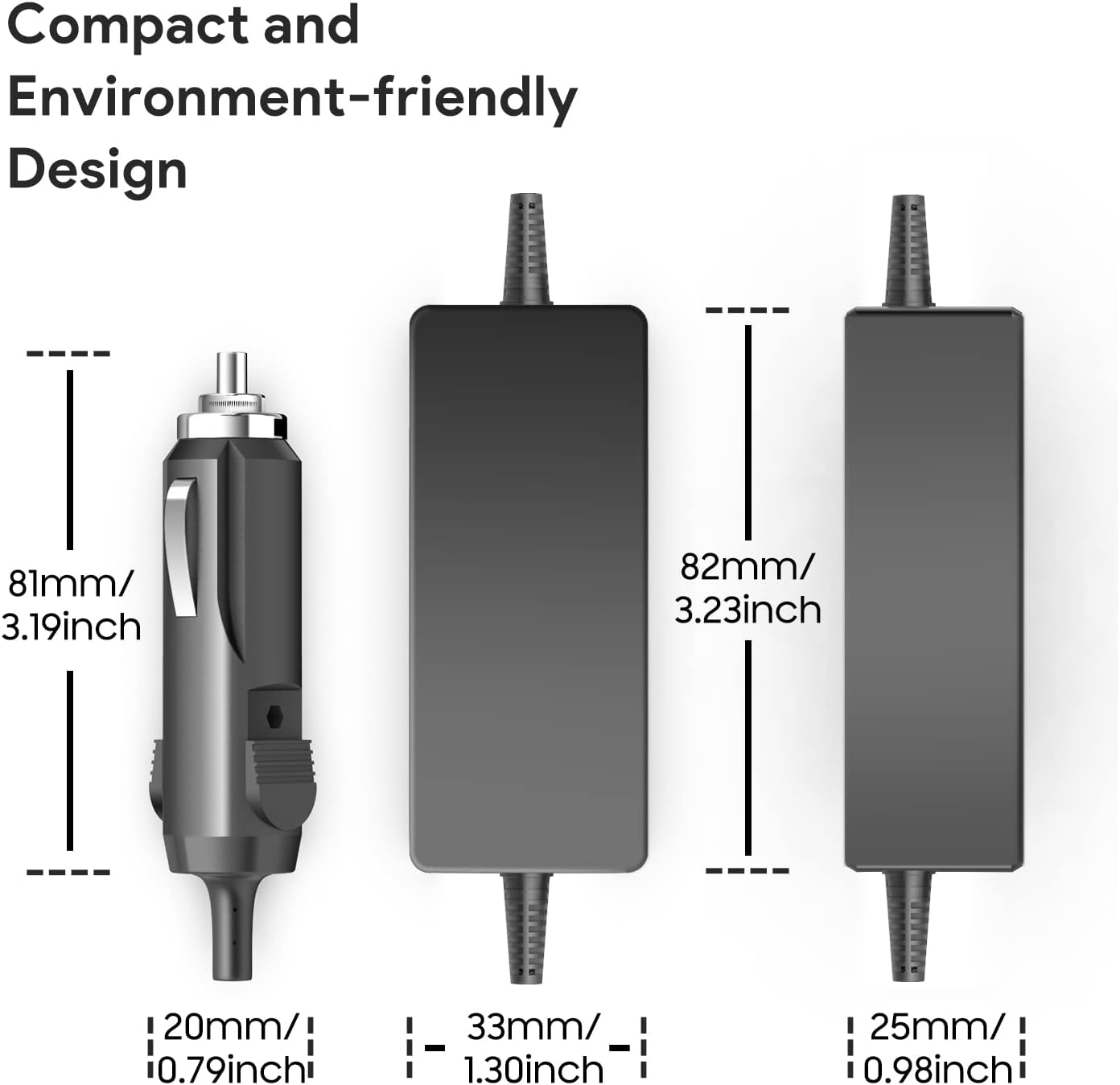 Power2Go-100W-Charger-Dimensions-82x33x25m