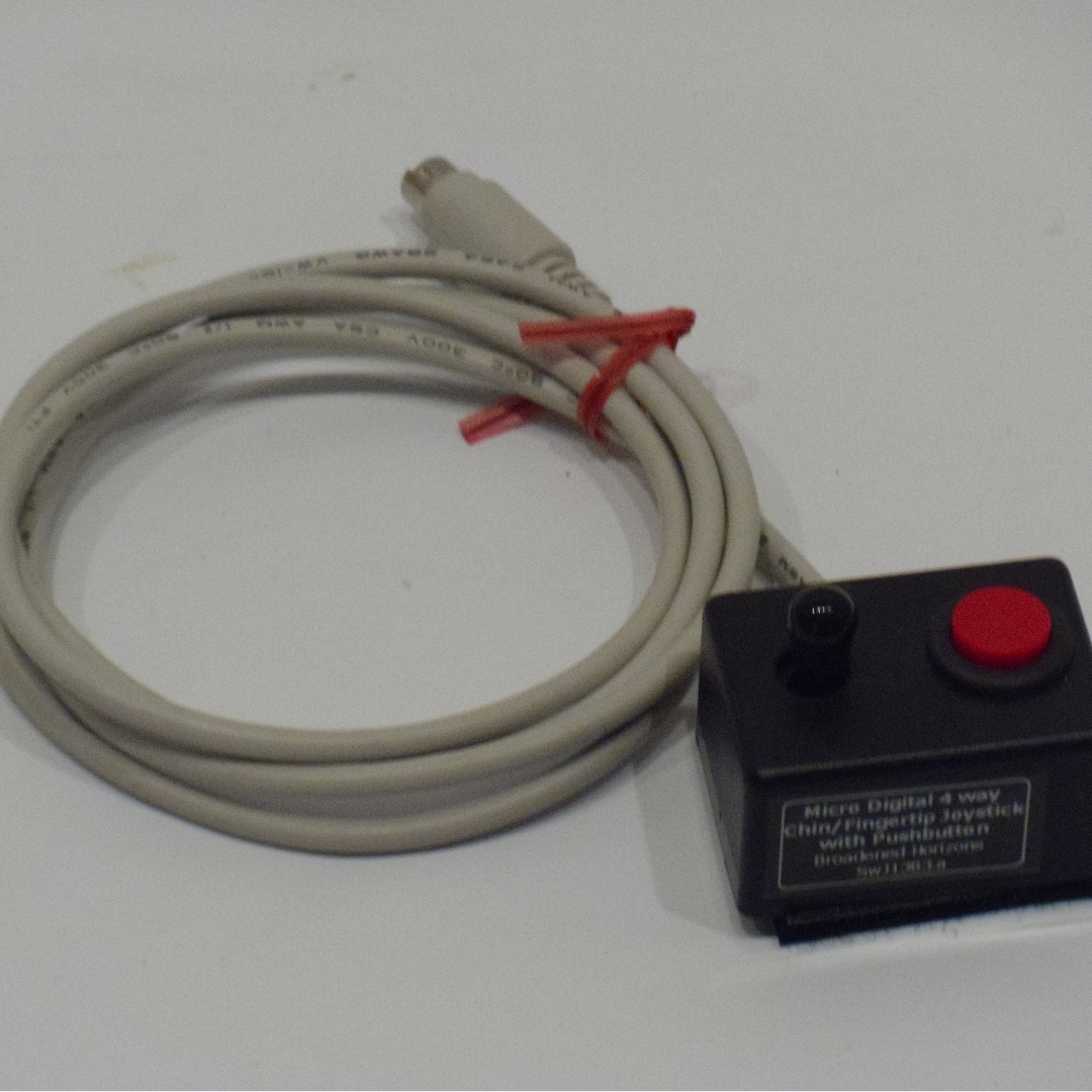 Joystick de queixo/ponta do dedo de 4 vias micro digital com botão de pressão (1 plugue circular de 6 pinos) para Housemate, cabeça de câmera motorizada