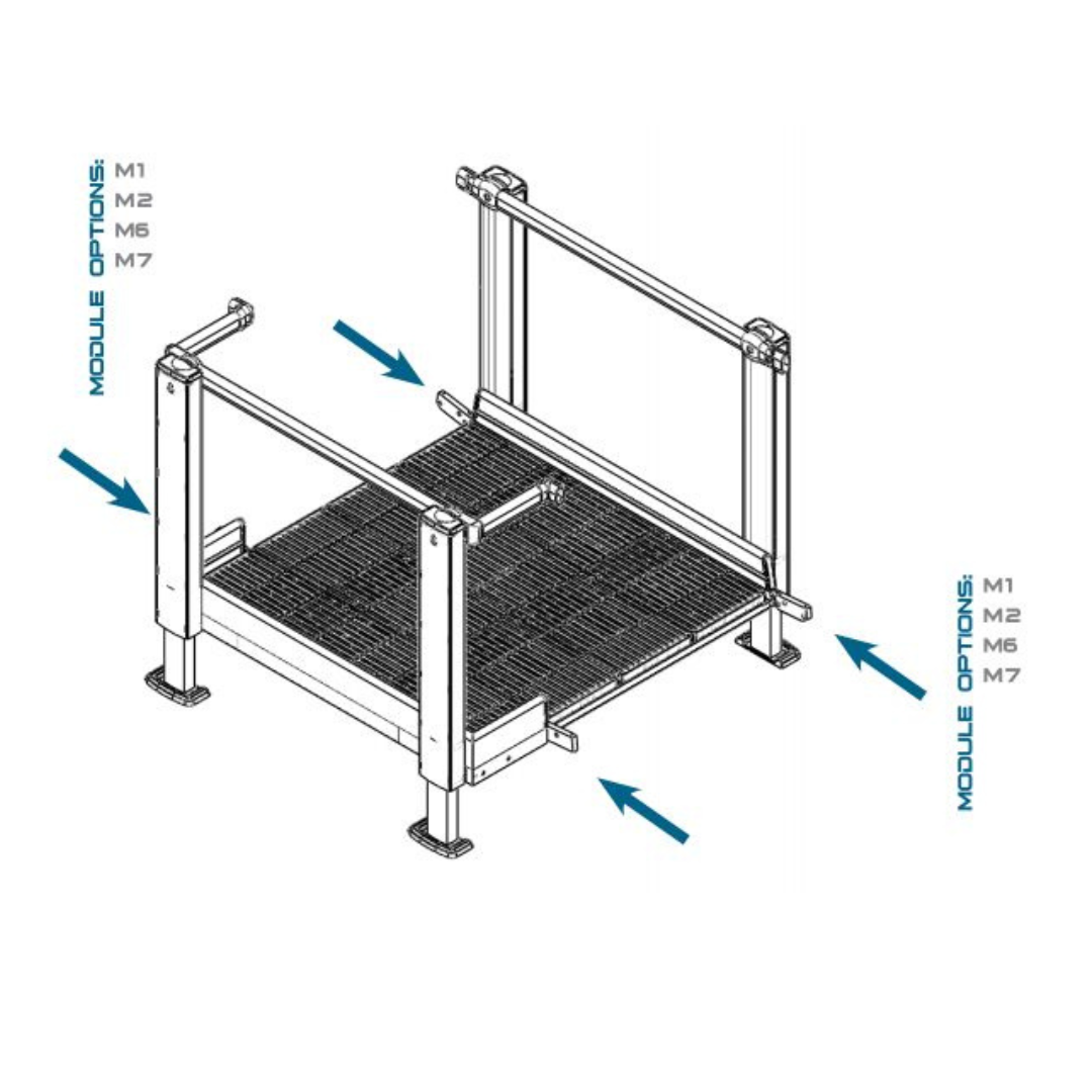 QRamp-Modul 10: Gerade Plattform 60" x 60"