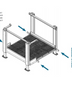 Piattaforma diritta Qramp Modulo 9: 4 'x 4'