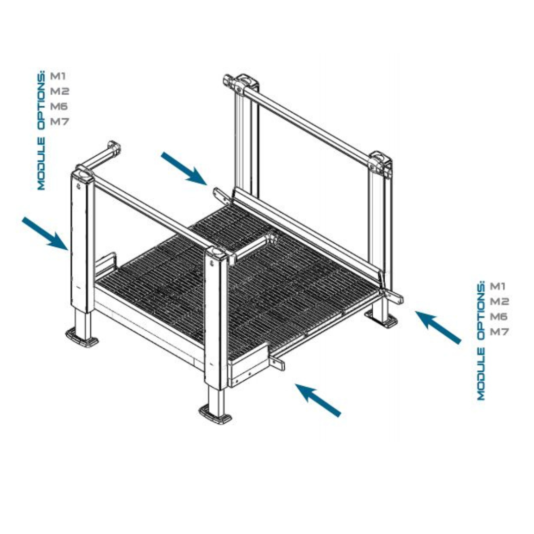 QRamp-Modul 9: 4' x 4' Gerade Plattform