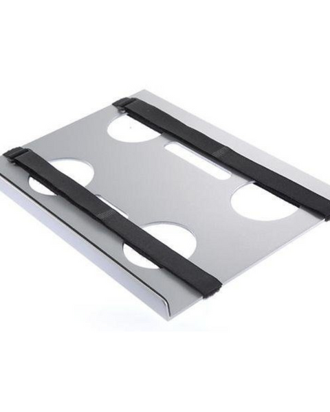 Robo Arm Ventilated Aluminum Laptop Tray with Velcro Loop Straps