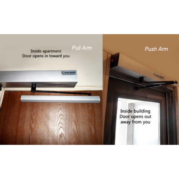 Automatic Swing Door Opener + Wi-fi, Alexa, Exterior Security Keypad, Interior Wireless Button