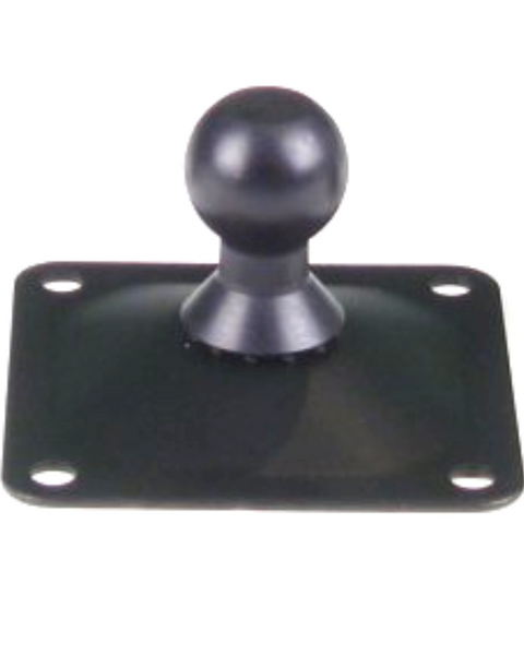 Tercer brazo Base de montaje en superficie de 2,5&#39;&#39; x 2,5&#39;&#39;. Cuadrado de metal negro con 4 agujeros para tornillos