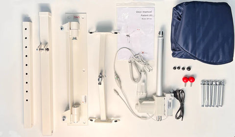 벽 장착 전기 환자 리프트, 환자 리프트 휠체어, 하중 330 파운드, 스프레더가있는 노인 보조 제품 (B)