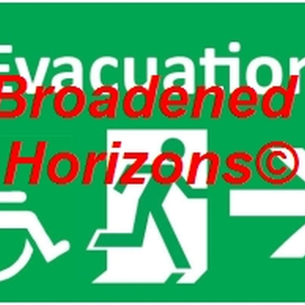 Handicapped Evacuation Route Wall Signs 7x10in