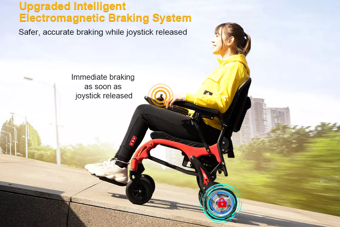 Lityum karbon fiber katlanır güç tekerlekli sandalye