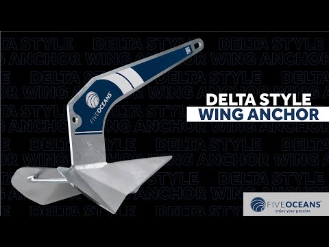 Pięć oceanów 22 funty Delta Style Wing Calwanizowana kotwica łodzi