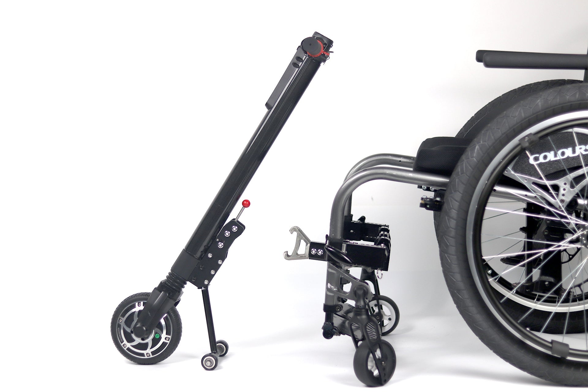 手動車椅子用のコンパクトな電動ハンドバイク – Inclusive Inc