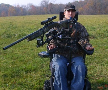 Powershooter Powered Gun Mount Pkg for C1-C5 Quadraplegics - Broadened Horizons Direct