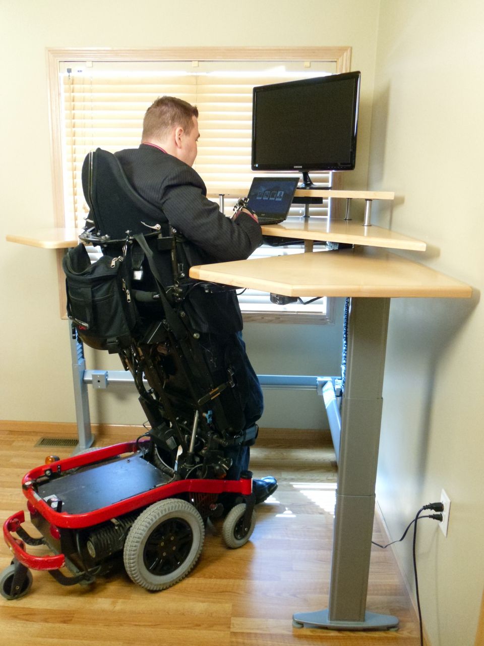 The Maverick Command Center Powered Height Adjustable Workstation Package & FREE USA SHIPPING - Broadened Horizons Direct