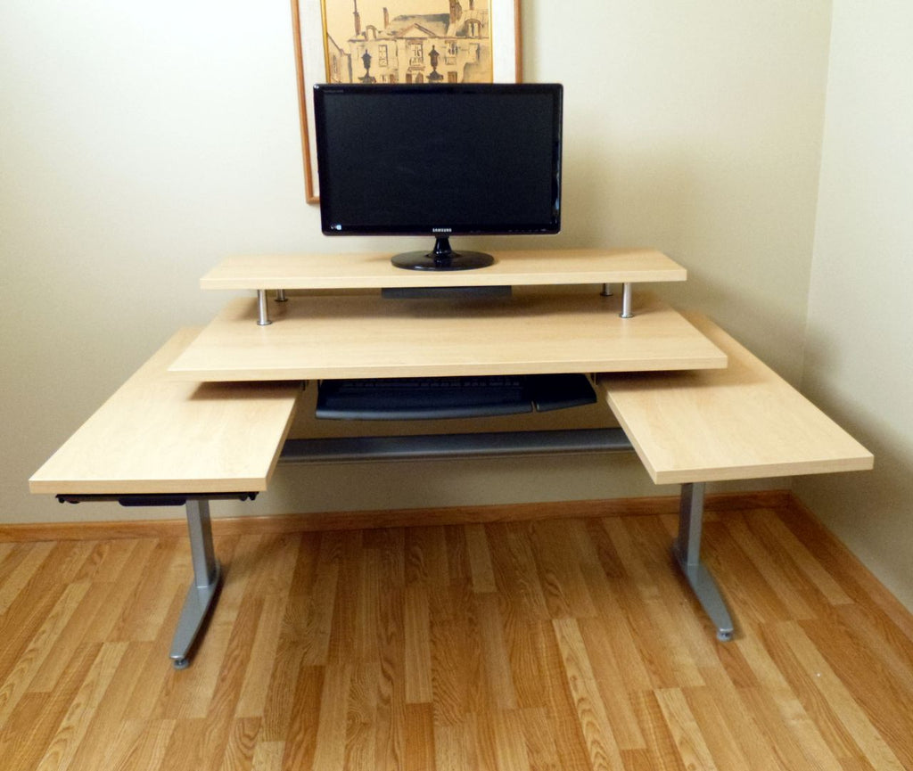 Executive Command Center Power Height Adjustable Workstation Package & FREE USA SHIPPING - Broadened Horizons Direct