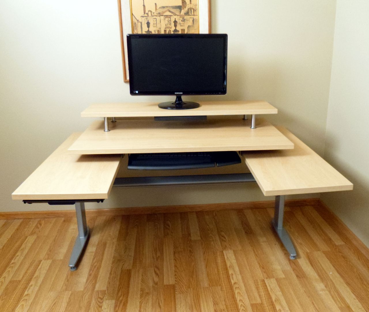 Executive Command Center Power Height Adjustable Workstation Package & FREE USA SHIPPING - Broadened Horizons Direct