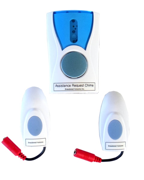 Wireless Nurse Call Chime - 2 Switch Enabled Transmitters & 1 Receiver - Broadened Horizons Direct
