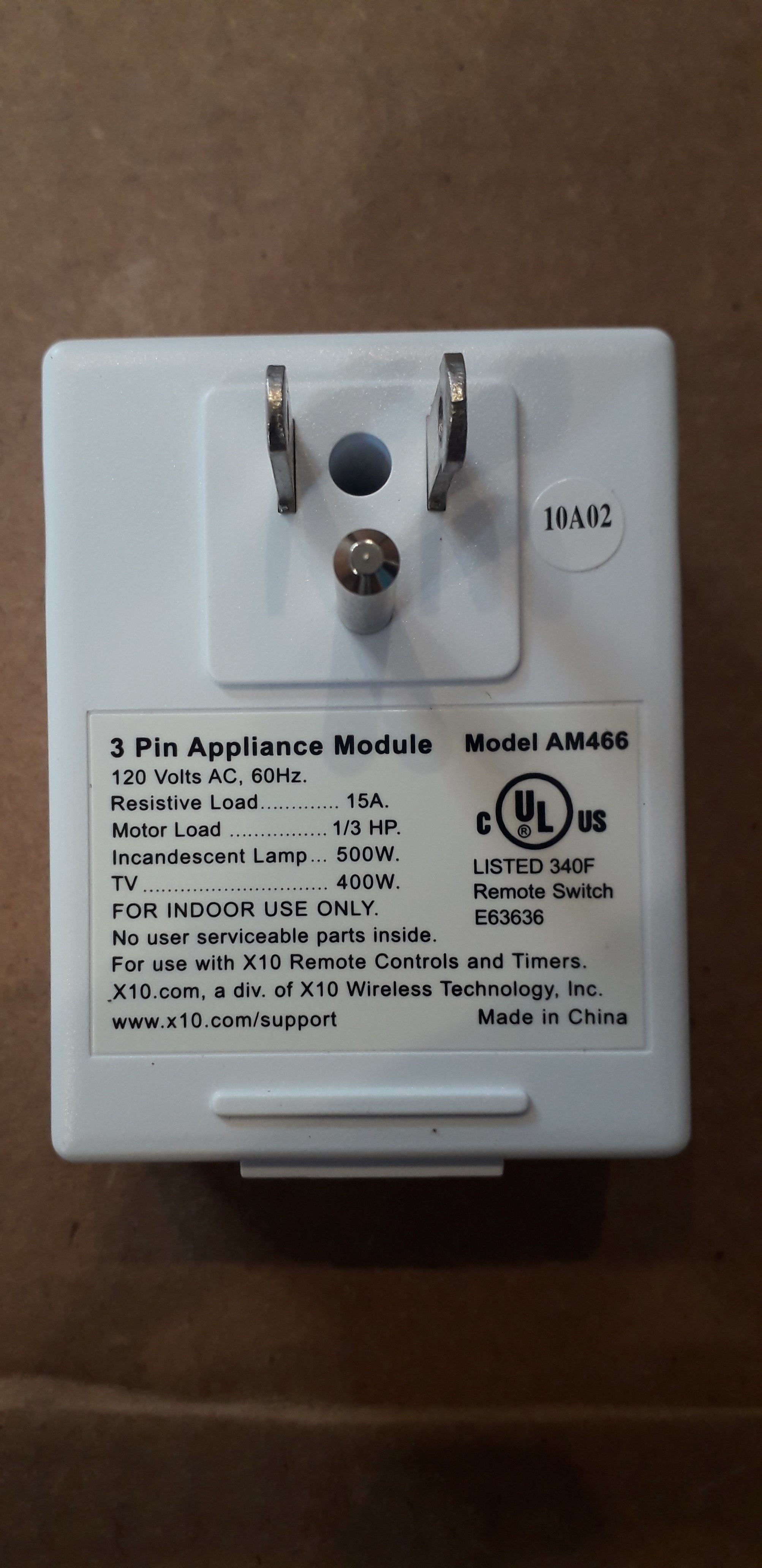 X10 AM466 3 PIN Gerichte apparaatmodule