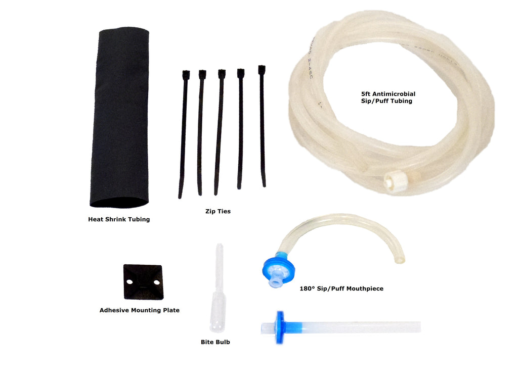 Sip-n-Puff Tubing, Mouthpieces, Bite Bulbs, & Attachment Kit - Vacuum Packed - Broadened Horizons Direct