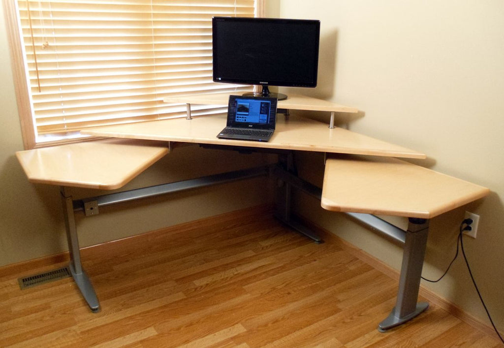 The Maverick Command Center Powered Height Adjustable Workstation Package & FREE USA SHIPPING - Broadened Horizons Direct