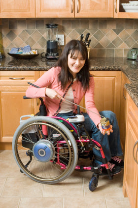 Telestik Duo Portable Lightweight Reacher plus Quadriplegic Hand strap Package - Broadened Horizons Direct