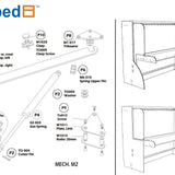 DIY Horizontal Queen Do-It-Yourself Mechanism, Plans Drawings, & Assembly Instructions - Broadened Horizons Direct