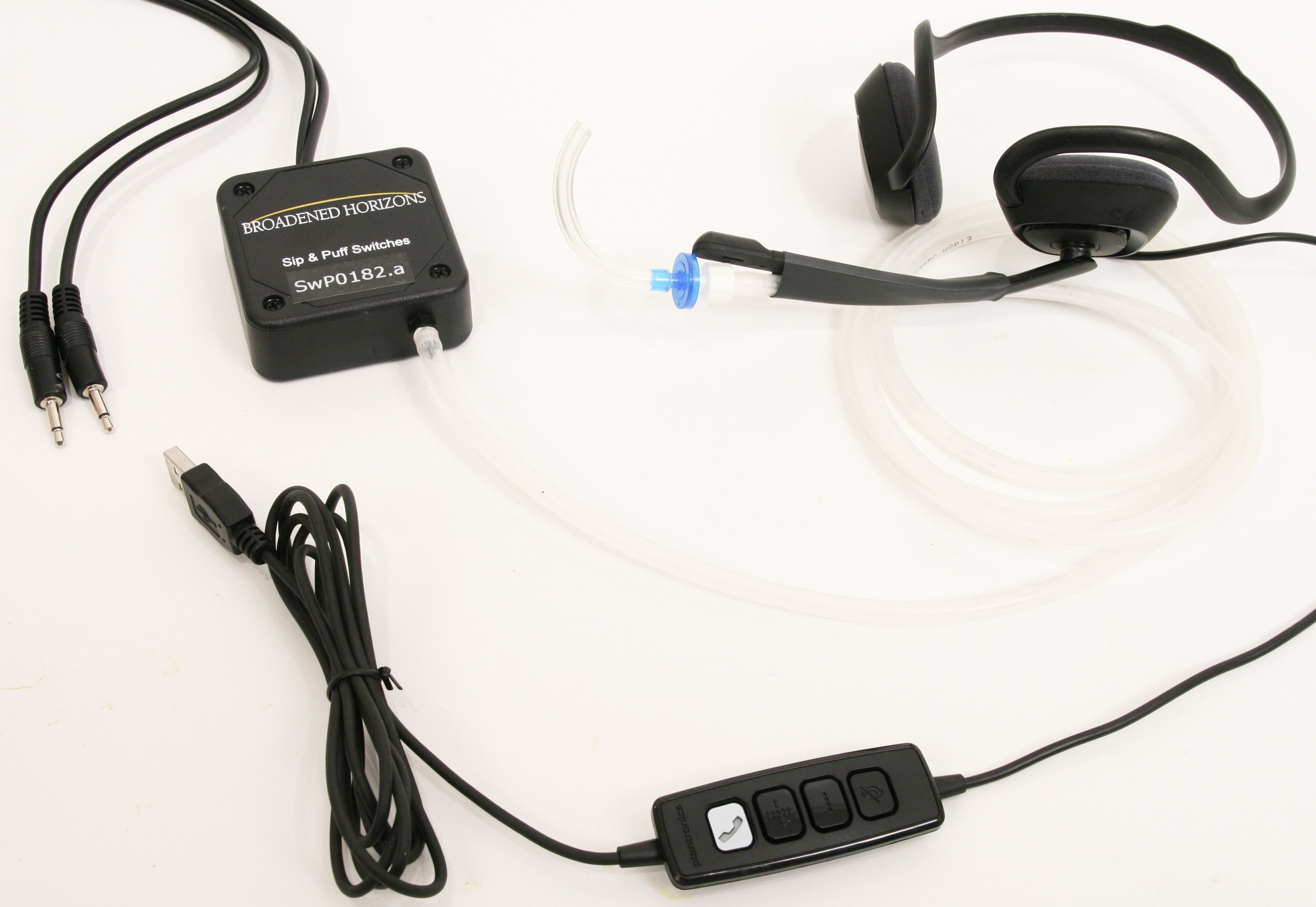Sip-n-Puff Over-the-Head USB Headset and Switches for PC/Mac/Wii/PS3 - Broadened Horizons Direct